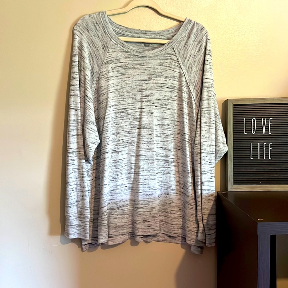 aerie Heathered Gray Long Sleeve Pullover